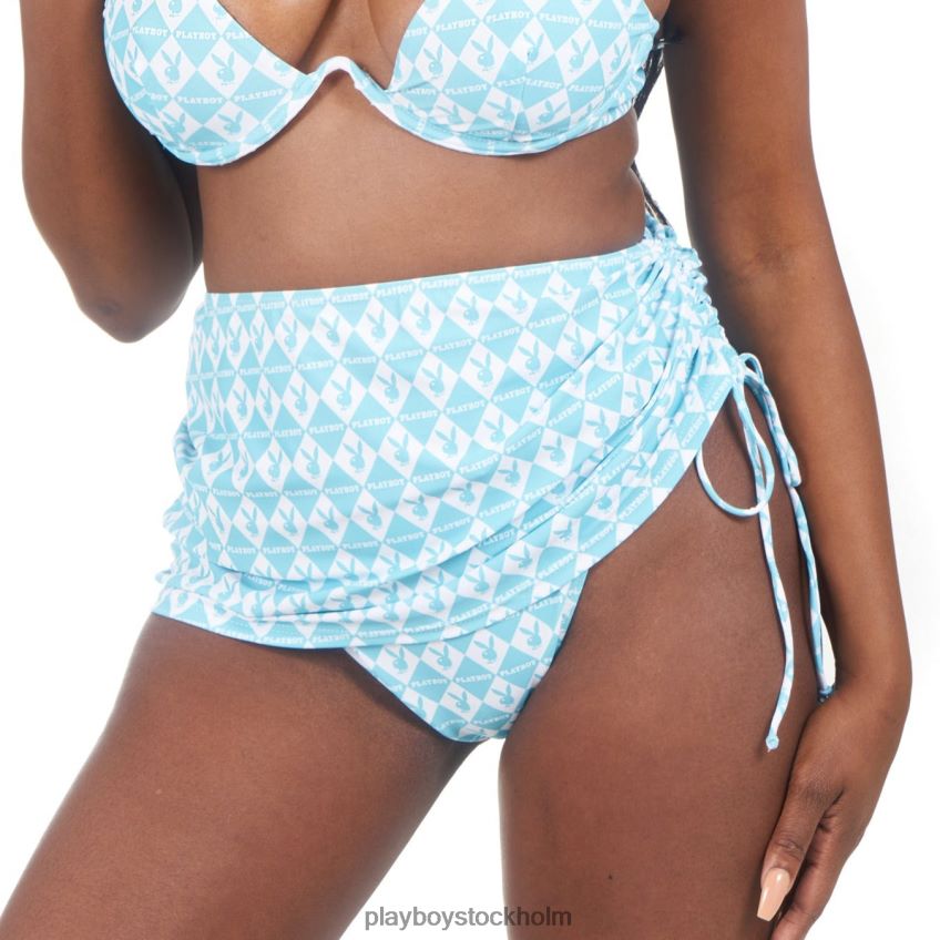 monogram mini sarong Playboy kvinnor 62L66F1276 ljusblå Kläder