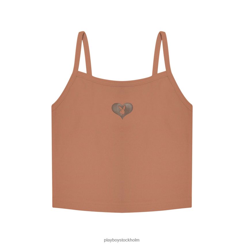 bunny hjärta bunden cami topp Playboy kvinnor 62L66F1040 bäver päls Kläder
