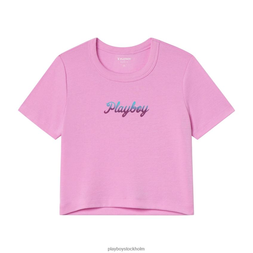 vinter getaway beskuren t-shirt Playboy kvinnor 62L66F1019 rosa Kläder