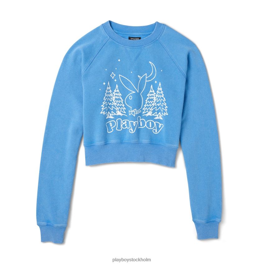 vintage raglan sweatshirt med rund hals Playboy kvinnor 62L66F1086 original Kläder
