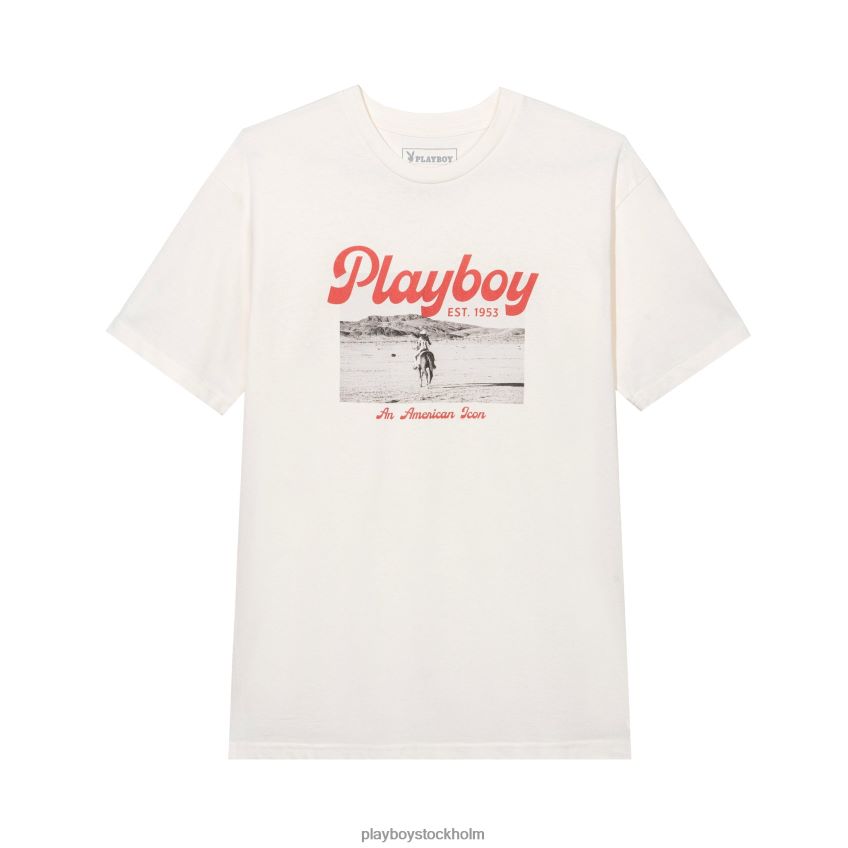 desperado amerikansk ikon t-shirt Playboy män 62L66F100 vintage vit Kläder