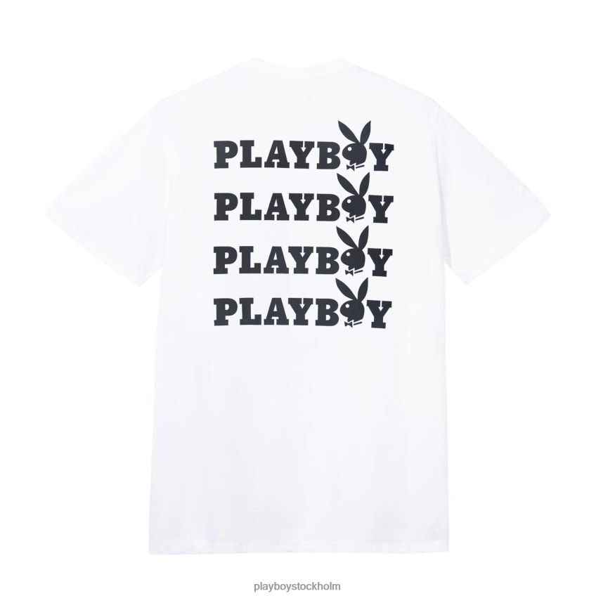 masttopp & kaninhuvud t-shirt Playboy män 62L66F19 vit Kläder