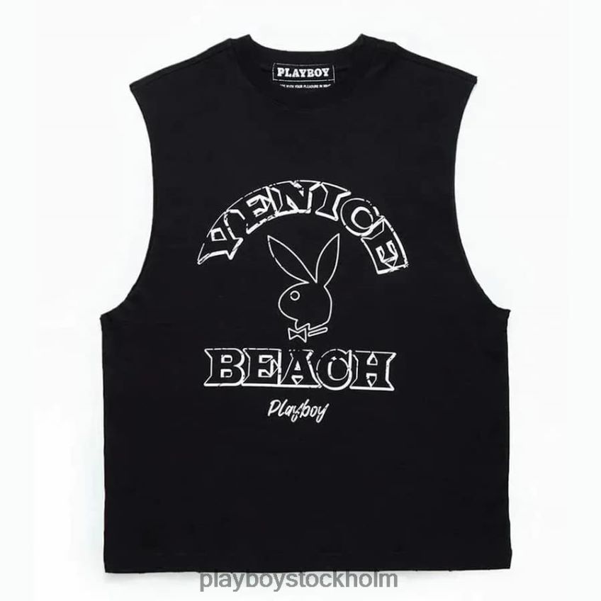 pb venice beach muskel t-shirt Playboy män 62L66F38 svart Kläder