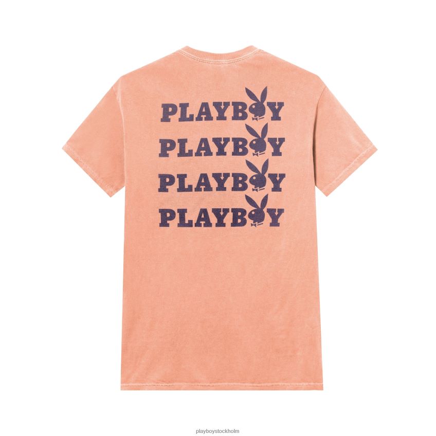 persika grafisk t-shirt Playboy män 62L66F240 original Kläder