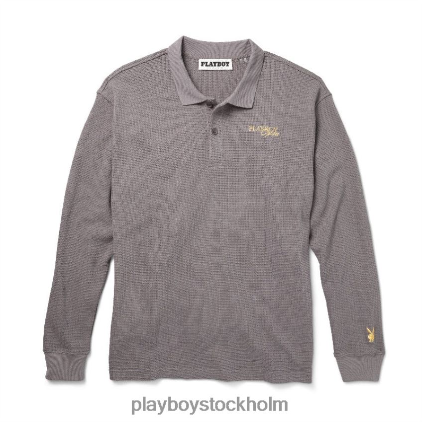 öppen polo långärmad Playboy män 62L66F286 tenn Kläder