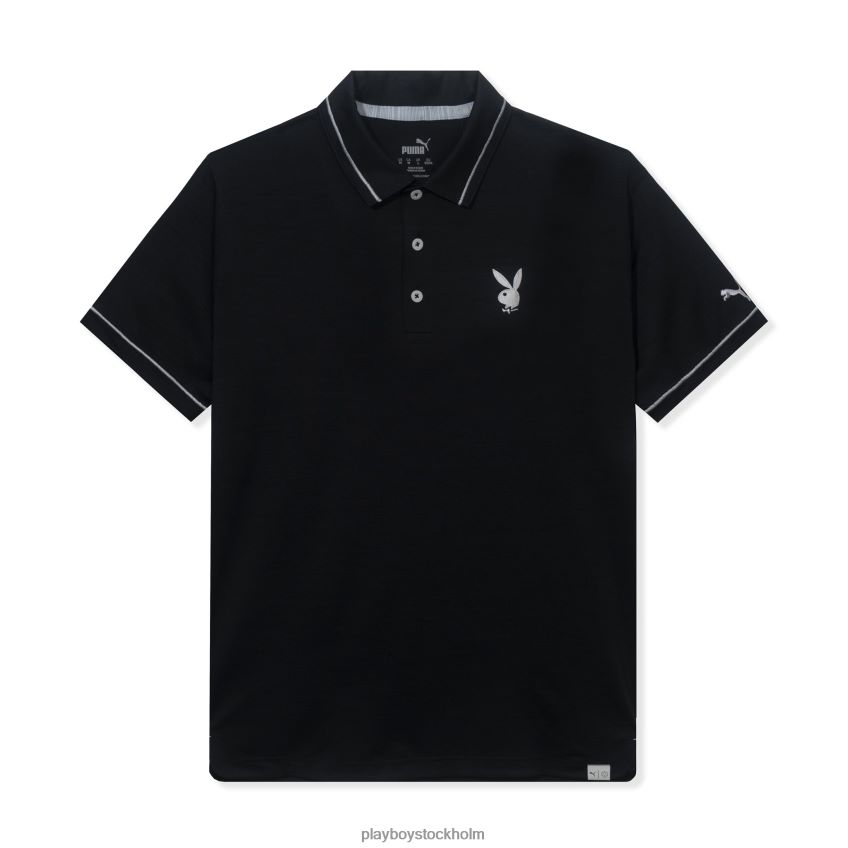 puma golf monarch performance polo Playboy män 62L66F215 svart Kläder
