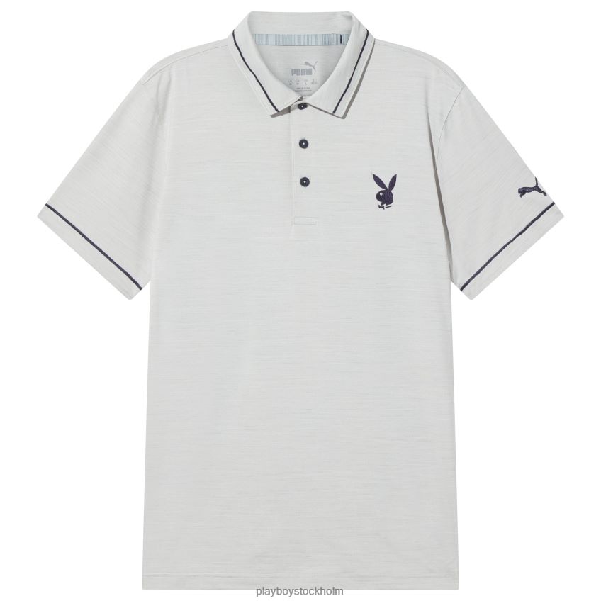 puma golf tippad prestandapolo Playboy män 62L66F114 ljusgrå Kläder