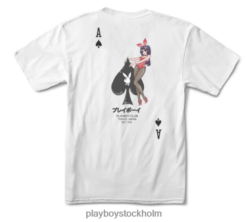 spader ess 2.0 t-shirt Playboy män 62L66F44 vit Kläder