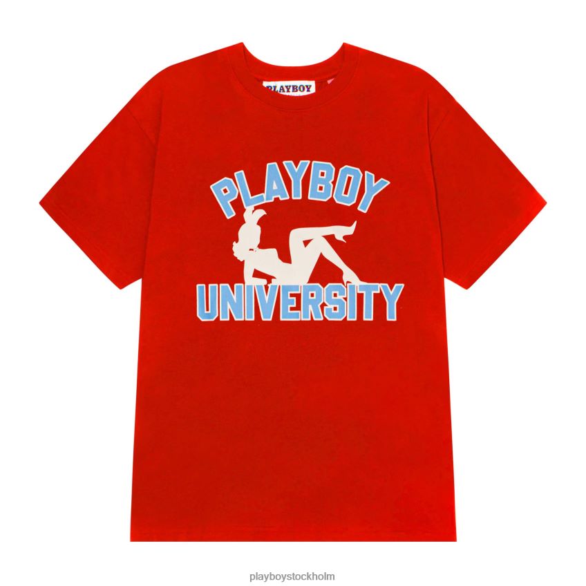 universitet t-shirt Playboy män 62L66F288 röd Kläder