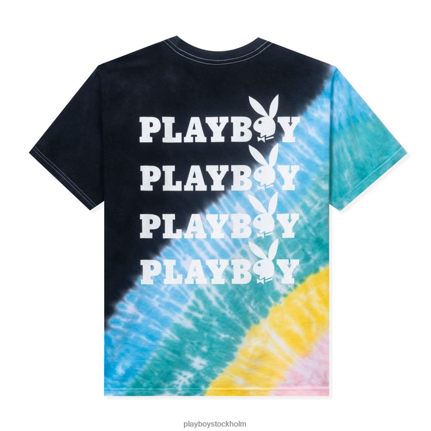 upprepande masthead tie-dye t-shirt Playboy män 62L66F261 svart multi-tie dye Kläder