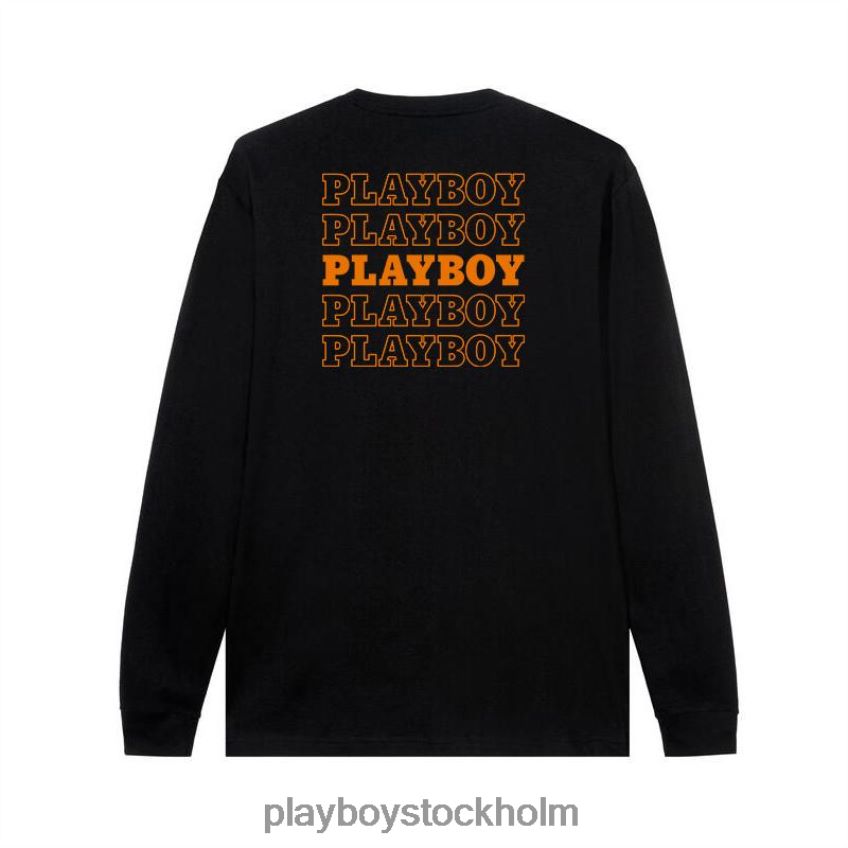 upprepande masttopp lång ärm Playboy män 62L66F65 orange Kläder