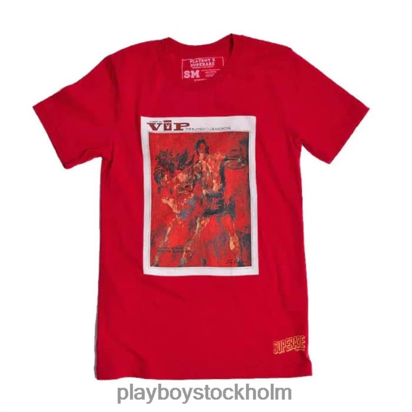 vip t-shirt Playboy män 62L66F56 röd Kläder