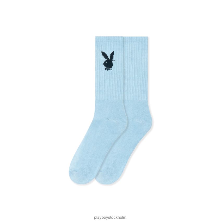 klassiska strumpor med logotyp Playboy män 62L66F698 blå Kläder