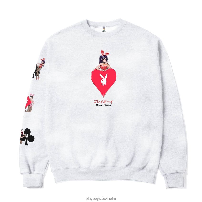 hjärter ess 3.0 crewneck Playboy män 62L66F354 askgrå Kläder