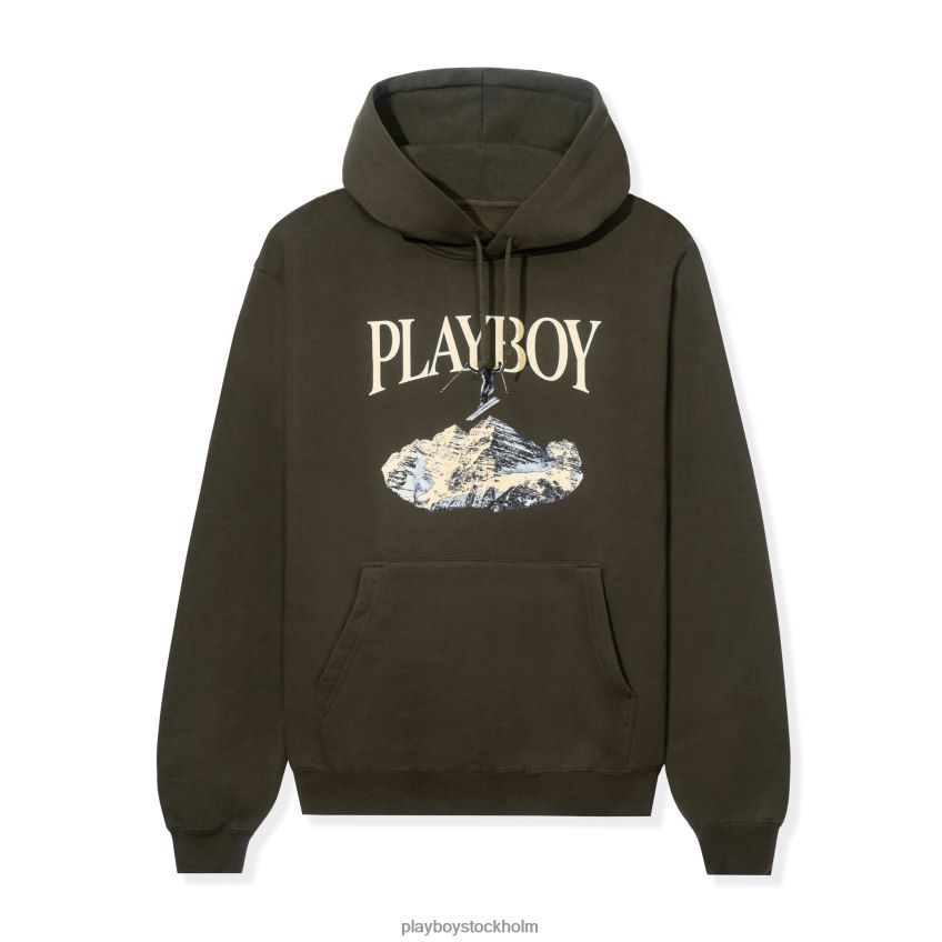 ski hoodie feat. holly cook från girls of winter 1984 Playboy män 62L66F420 oliv Kläder