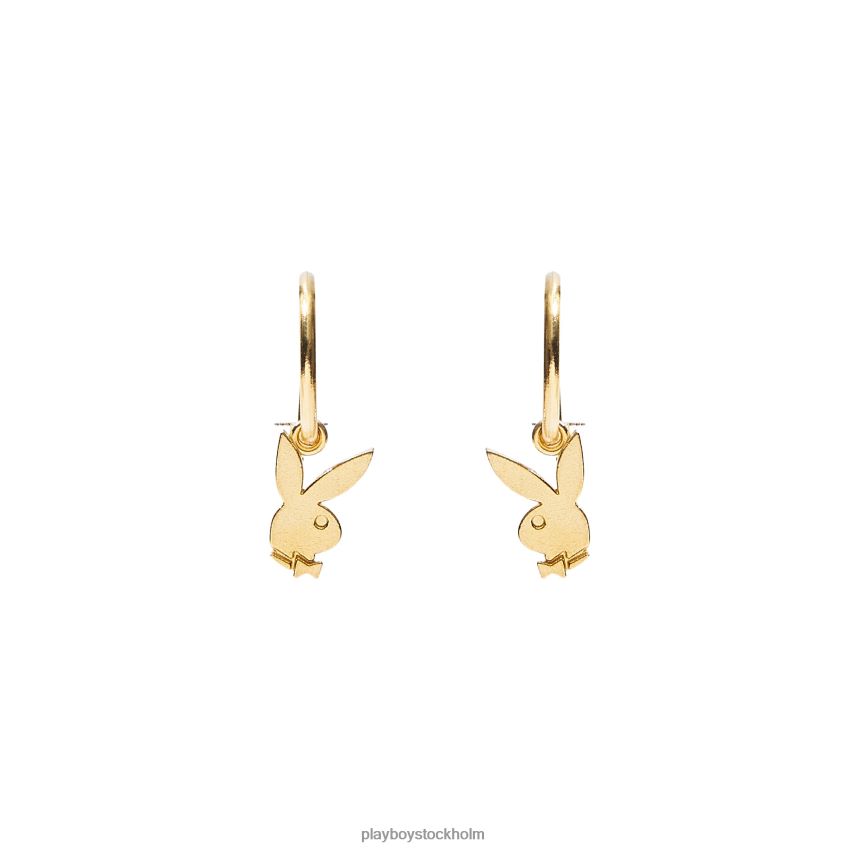 bunny huggie hoops Playboy män 62L66F879 guld tillbehör
