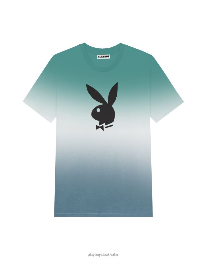 ombre t-shirt med kaninhuvud Playboy män 62L66F330 blå Kläder